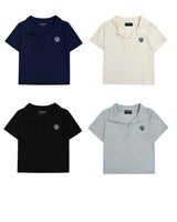 [muahmuah] Logo point collar T-shirt 4色 デイリー 韓国人気 夏のファッション - コクモト KOCUMOTO