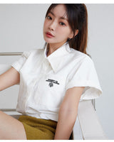 [muahmuah] LOGO POINT POCKET HALF SHIRT 2色 新商品 女性服 デイリールック 夏のファッション - コクモト KOCUMOTO