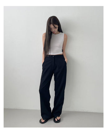 [muahmuah] Long banding slacks 2色 新商品 女性服 デイリールック - コクモト KOCUMOTO