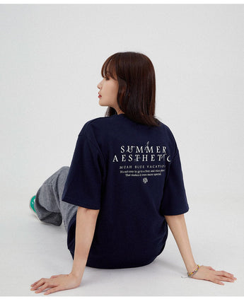 [muahmuah] muah Marine Graphic Half T-Shirt 3色 デイリー 韓国人気 夏のファッション - コクモト KOCUMOTO