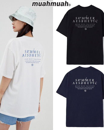 [muahmuah] muah Marine Graphic Half T-Shirt 3色 デイリー 韓国人気 夏のファッション - コクモト KOCUMOTO