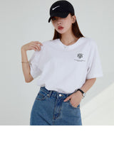 [muahmuah] Signature logo soft cotton round T-shirt 2色 デイリー 韓国人気 夏のファッション - コクモト KOCUMOTO