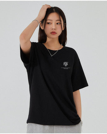 [muahmuah] Signature logo soft cotton round T-shirt 2色 デイリー 韓国人気 夏のファッション - コクモト KOCUMOTO