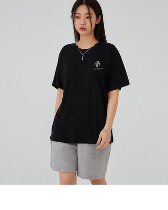 [muahmuah] Signature logo soft cotton round T-shirt 2色 デイリー 韓国人気 夏のファッション - コクモト KOCUMOTO