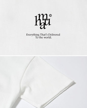 [muahmuah] Signature logo soft cotton round T-shirt 2色 デイリー 韓国人気 夏のファッション - コクモト KOCUMOTO