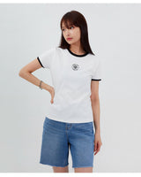 [muahmuah] Signature Regular Ringer T-shirt 2色 デイリー 韓国人気 夏のファッション - コクモト KOCUMOTO