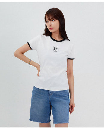 [muahmuah] Signature Regular Ringer T-shirt 2色 デイリー 韓国人気 夏のファッション - コクモト KOCUMOTO