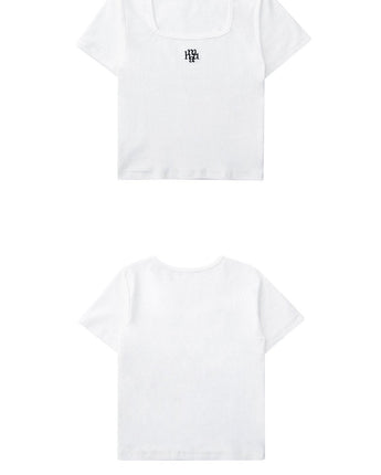 [muahmuah] Square neck regular half t-shirt 2色 新商品 デイリールック - コクモト KOCUMOTO