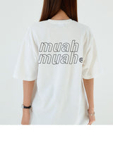 [muahmuah] Vivid logo short sleeve t-shirt 2色 デイリー 韓国人気 夏のファッション - コクモト KOCUMOTO