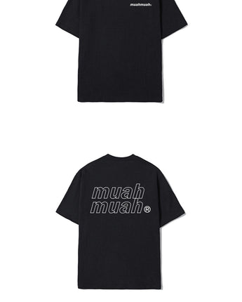 [muahmuah] Vivid logo short sleeve t-shirt 2色 デイリー 韓国人気 夏のファッション - コクモト KOCUMOTO