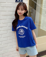 [muahmuah] waffle printing half t-shirt 6色 デイリー 韓国人気 夏のファッション - コクモト KOCUMOTO