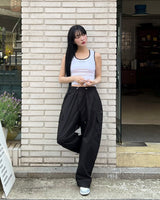 [muahmuah] Wide cargo string pants 3色 新商品 韓国ファッション - コクモト KOCUMOTO