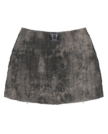 【NASTY FANCY CLUB】[NF] BILLOW ZIPPER MINI SKIRT (CHARCOAL) - コクモト KOCUMOTO