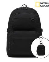 [NATIONAL GEOGRAPHIC] Adelie double pocket backpack _ BLACK (N245ABG550) 新学期 デイリーバッグ - コクモト KOCUMOTO