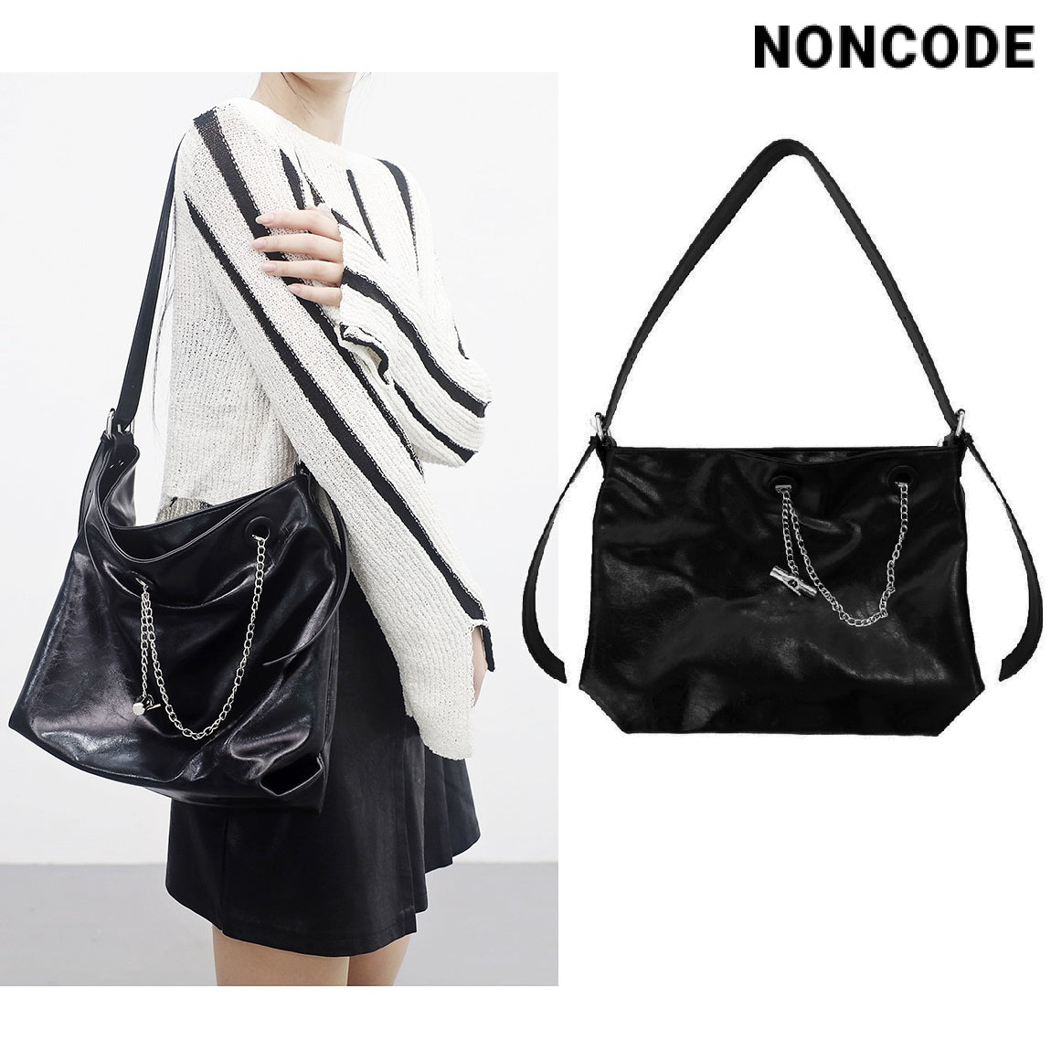 [NONCODE] Laing chain messenger shoulder bag 新商品 デイリーバッグ - コクモト KOCUMOTO
