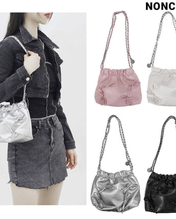 [NONCODE] Piace chain ribbon mini shoulder bag 4色 新商品 デイリーバッグ - コクモト KOCUMOTO