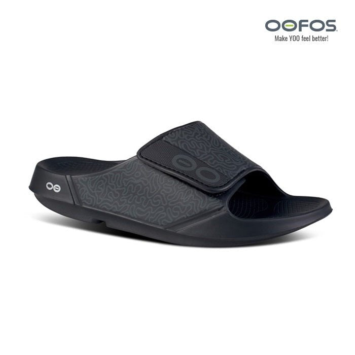 [OOFOS] OOAHH SPORT FLEX BLACK LABYRINTH [特殊素材] slide/Flip-flop/slippers - コクモト KOCUMOTO
