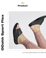 [OOFOS] OOAHH SPORT FLEX BLACK LABYRINTH [特殊素材] slide/Flip-flop/slippers - コクモト KOCUMOTO