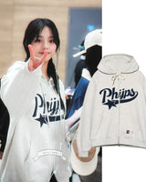 【PHYSICAL EDUCATION DEPARTMENT】【NEWJEANS MINJI着用】 PHYPS STAR TAIL HOODIE ZIP UP OATMEAL - コクモト KOCUMOTO