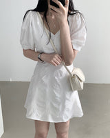 [韓国女性人気ファッション]ホワイトミニワンピース - コクモト KOCUMOTO