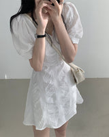 [韓国女性人気ファッション]ホワイトミニワンピース - コクモト KOCUMOTO