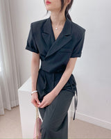 【韓国女性人気ファッション】リボンストラップワイドスラックスパンツ - コクモト KOCUMOTO