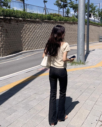 【韓国女性人気ファッション】スリムライン補正スパンロングブーツカット - コクモト KOCUMOTO