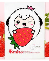 [Puttisu] Real Fruit Sheet Mask Pack - Strawberry (18ml x 5p) 韓国化粧品 - コクモト KOCUMOTO