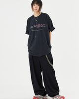 【Raucohouse】【韓国ファッション】ウウェアワールドワイドクラック ダイイングTシャツ - コクモト KOCUMOTO