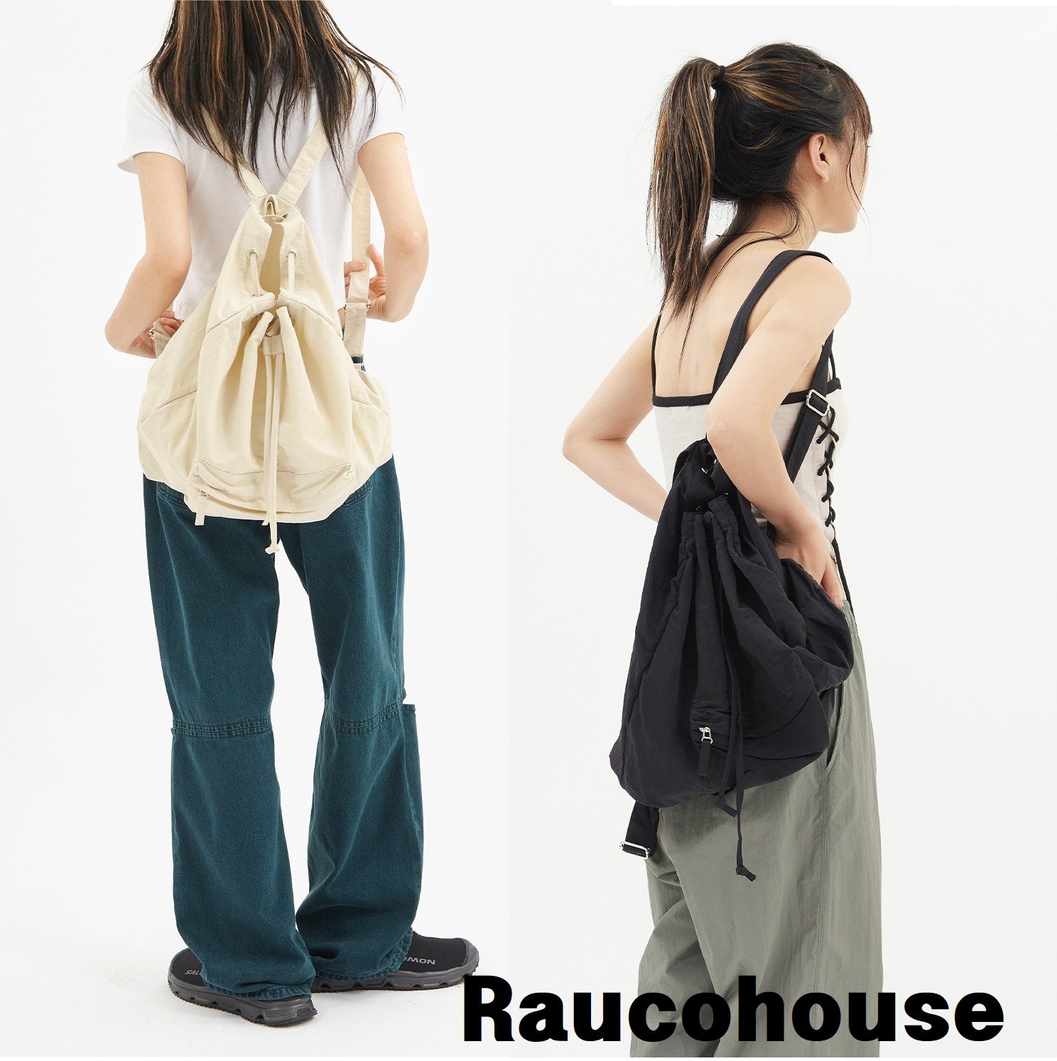 【Raucohouse】22F/Wシルキーラスリングナイロンストラップバックパック - コクモト KOCUMOTO