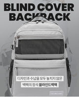 [ROIDESROIS] Blind Cover Backpack _ GREY 新学期 韓国人気 学生バッグ - コクモト KOCUMOTO