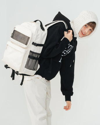 [ROIDESROIS] Blind Cover Backpack _ LIGHT BEIGE 新学期 韓国人気 学生バッグ - コクモト KOCUMOTO