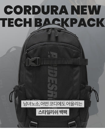 [ROIDESROIS] Cordura New Tech Backpack _ BLACK 新学期 韓国人気 学生バッグ - コクモト KOCUMOTO