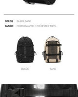 [ROIDESROIS] Cordura New Tech Backpack _ BLACK 新学期 韓国人気 学生バッグ - コクモト KOCUMOTO