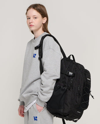 [ROIDESROIS] SUBJECT STRING MESH BACKPACK (BLACK) 新学期 韓国人気 学生バッグ - コクモト KOCUMOTO