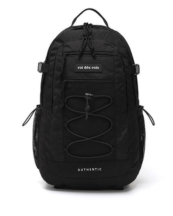 [ROIDESROIS] SUBJECT STRING MESH BACKPACK (BLACK) 新学期 韓国人気 学生バッグ - コクモト KOCUMOTO