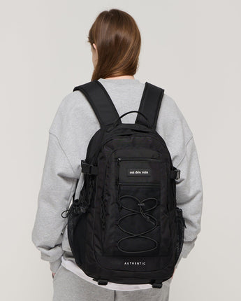 [ROIDESROIS] SUBJECT STRING MESH BACKPACK (BLACK) 新学期 韓国人気 学生バッグ - コクモト KOCUMOTO