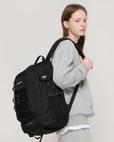 [ROIDESROIS] SUBJECT STRING MESH BACKPACK (BLACK) 新学期 韓国人気 学生バッグ - コクモト KOCUMOTO