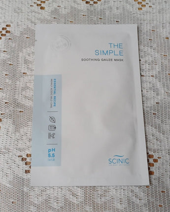 [SCINIC] THE SIMPLE SOOTHING GAUZE MASK PACK 25ml (20個 x 1set) 韓国化粧品 - コクモト KOCUMOTO