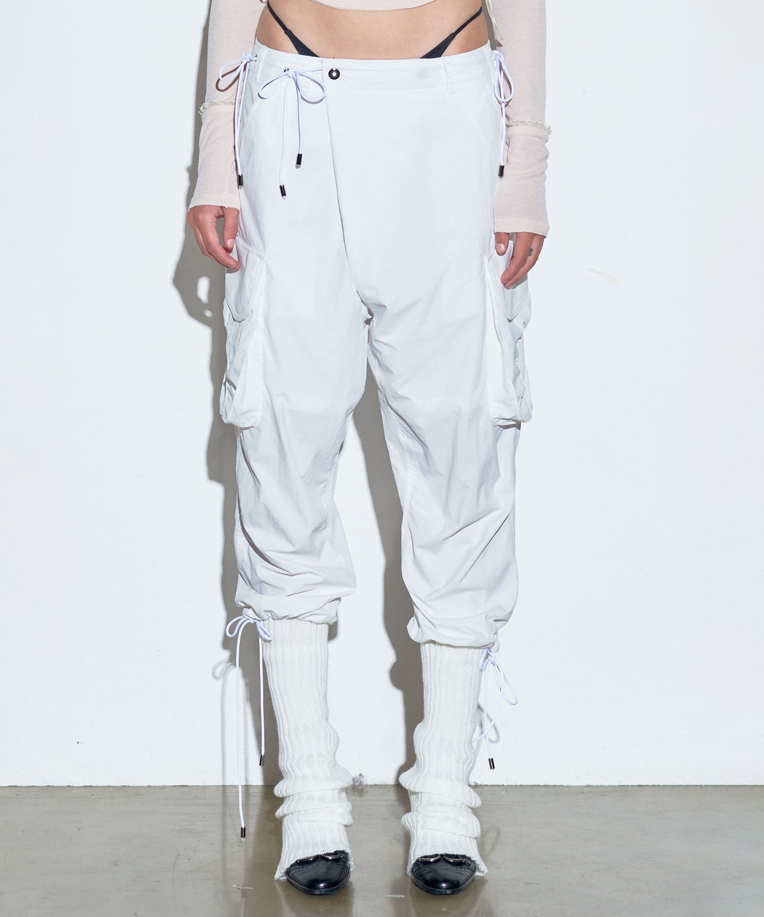 【SCULPTOR】 Cuffed Hem Cargo Trousers White - コクモト KOCUMOTO