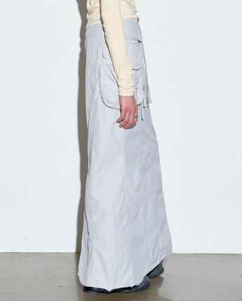 【SCULPTOR】 Parachute Cargo Maxi Skirt Pale Gray - コクモト KOCUMOTO