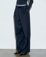 【SCULPTOR】 Peekaboo Lowrise Pin Tuck Pants Black - コクモト KOCUMOTO