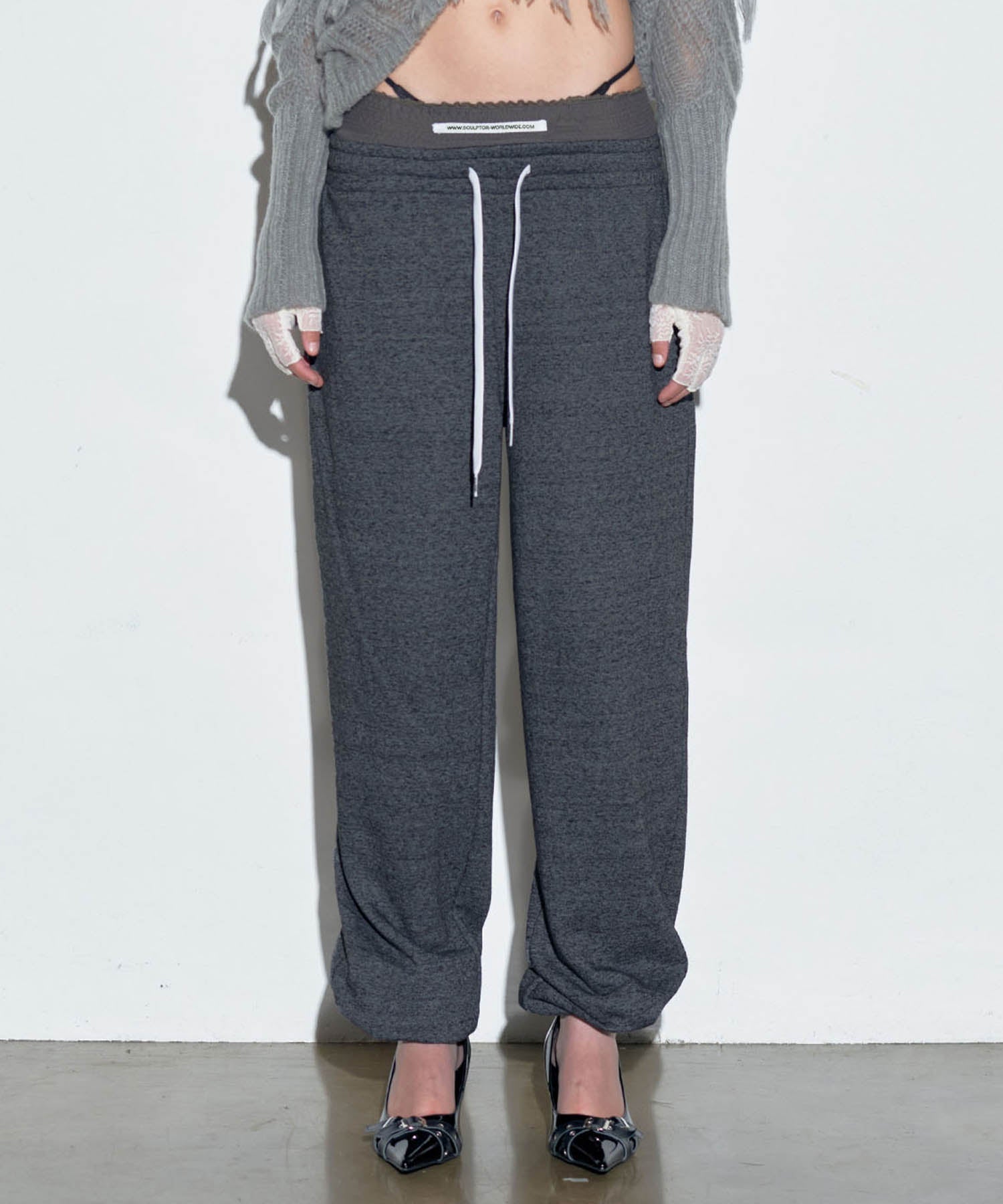 【SCULPTOR】 Trunk Layered Jogger Pants Melange Charcoal - コクモト KOCUMOTO