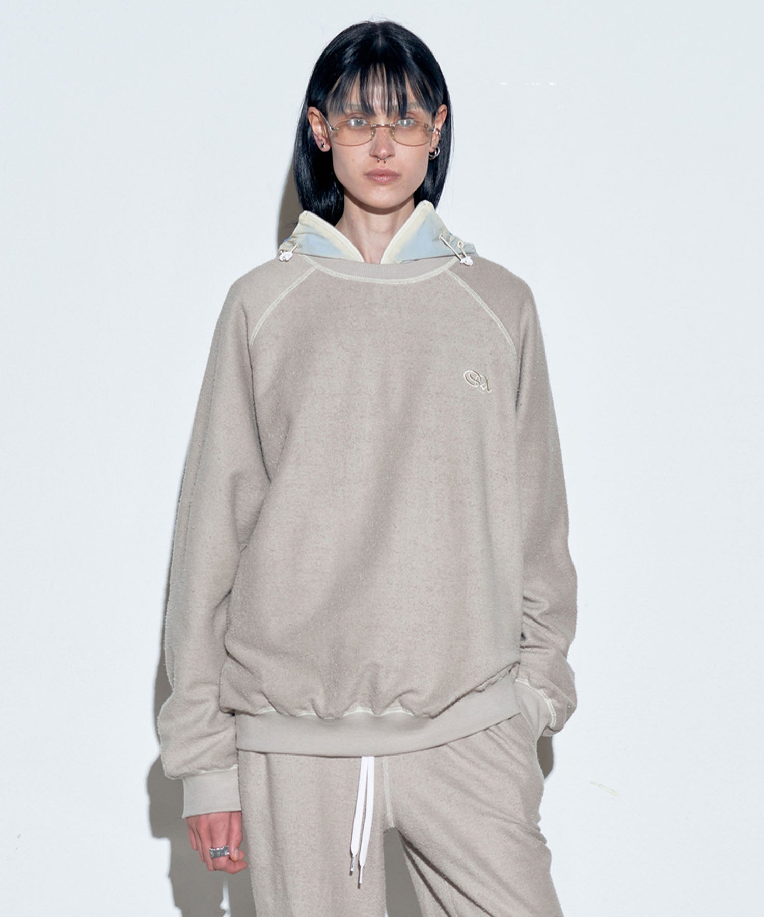 【SCULPTOR】2023 F/W Inside-Out Sweatshirt Sand Beige - コクモト KOCUMOTO