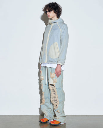 【SCULPTOR】2023 F/W Reversible Wind Jacket L.Beige/Blue - コクモト KOCUMOTO