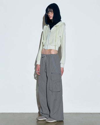 【SCULPTOR】2023 F/W Velour Crop Zip-Up Hoodie Pale Mint - コクモト KOCUMOTO