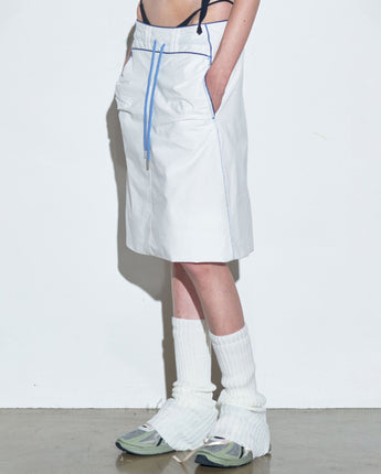 【SCULPTOR】Shirring Lowrise Midi Skirt White - コクモト KOCUMOTO