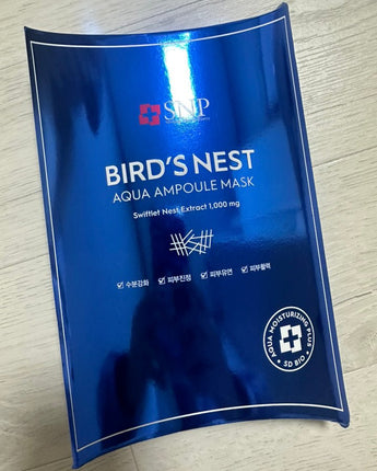 [SNP] BIRDs NEST AQUA Ampoule Mask pack (25ml x 10ea) 韓国化粧品 - コクモト KOCUMOTO