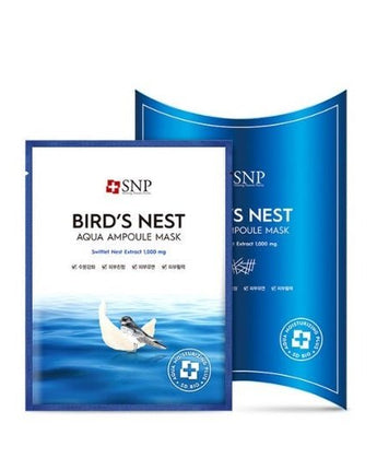 [SNP] BIRDs NEST AQUA Ampoule Mask pack (25ml x 10ea) 韓国化粧品 - コクモト KOCUMOTO