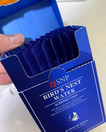 [SNP] BIRDs NEST WATER Sleeping Pack (4ml x 20ea) 韓国化粧品 - コクモト KOCUMOTO